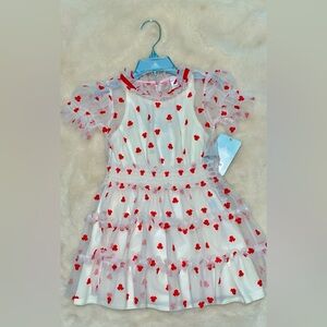 Disney White and Red Floral Dress